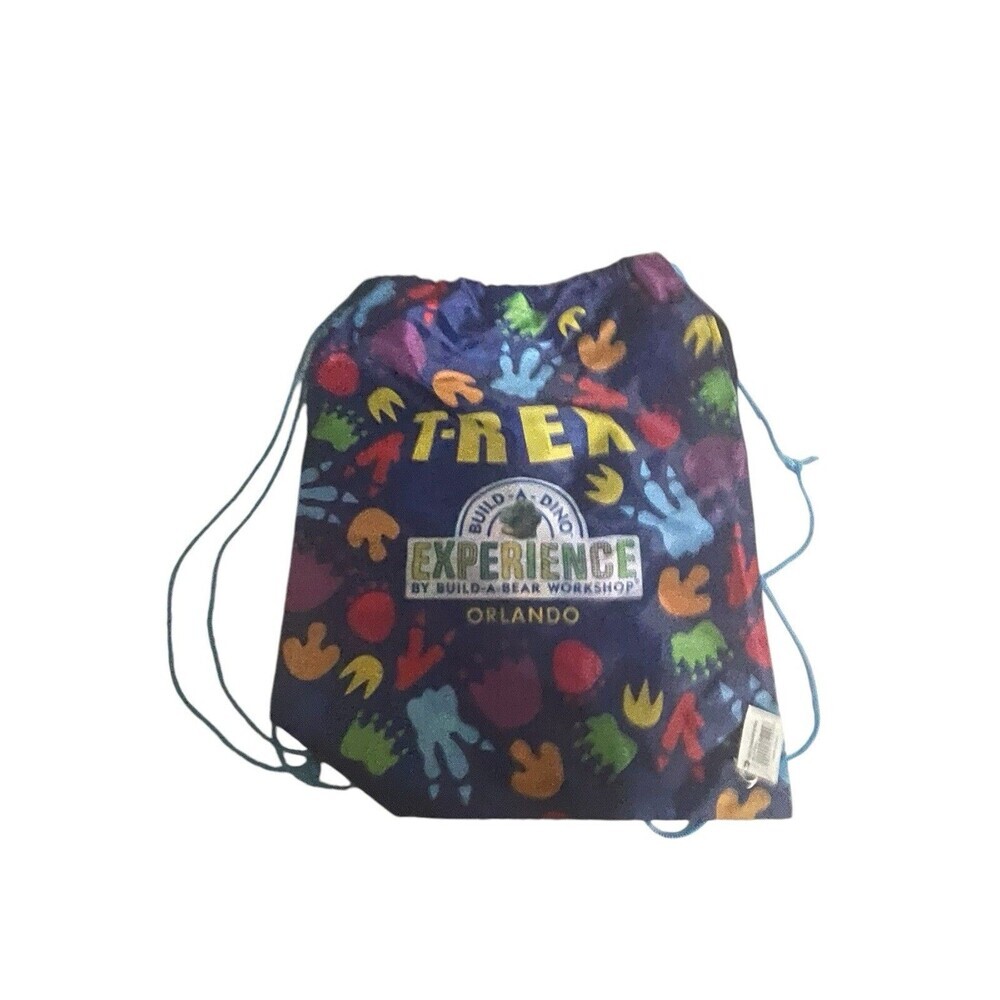 Build A Bear Green Drawstring Bag T Rex Orlando Experience New RARE